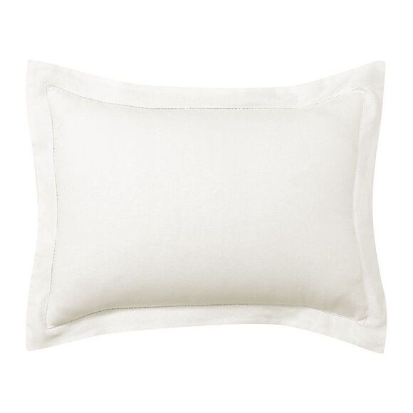 Pottery Barn Belgian Flax Linen Sham Standard Size Ivory NEW - Picture 1 of 4